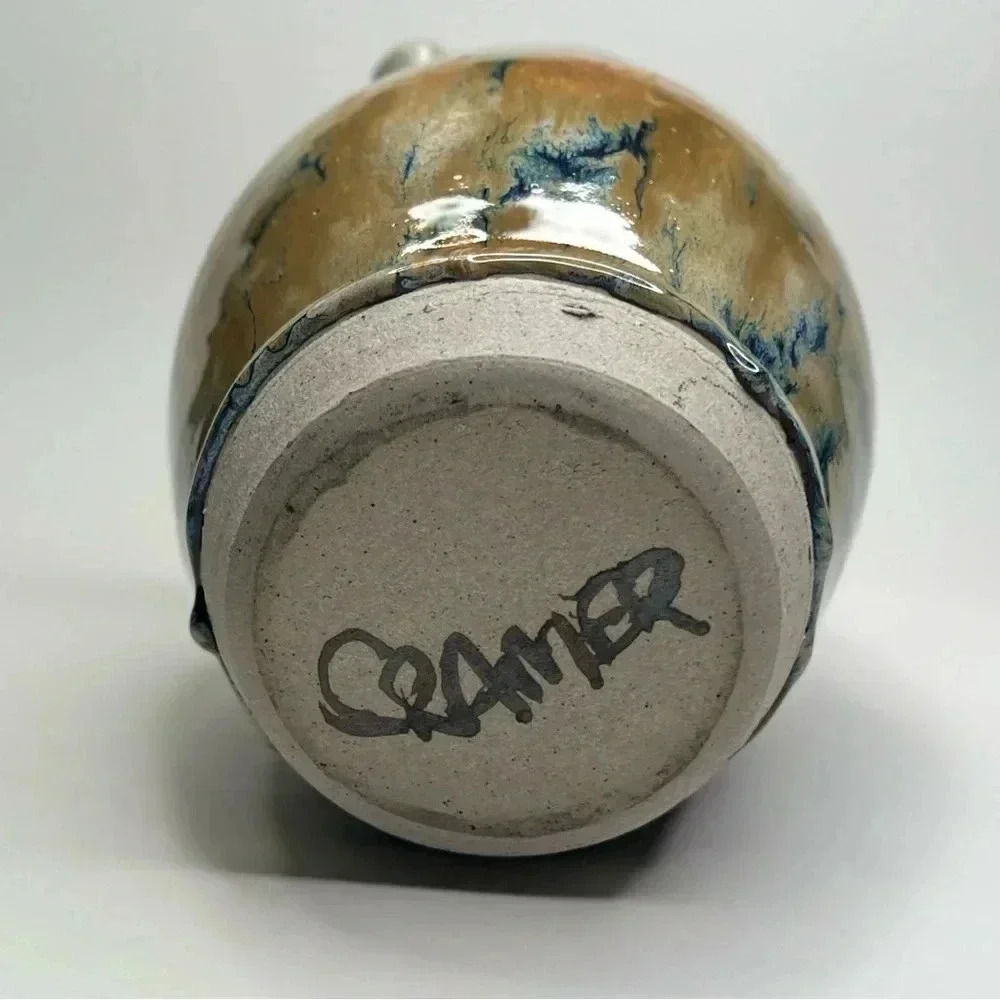 Cramer Pottery Studio Ceramics Glazed Large Pitcher 10"" Hand Crafted - Picture 5 of 6